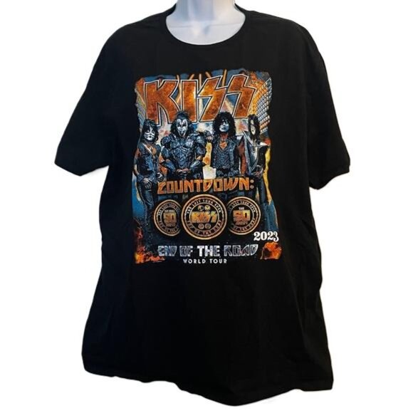 KISS Countdown End of the Road World Tour 2003 Graphic T-Shirt, Large - Picture 1 of 6